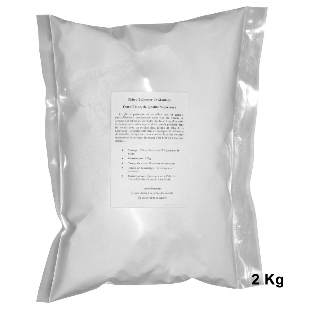 Plâtre Synthétique Polyester / Plâtre de Moulage (2 kg)